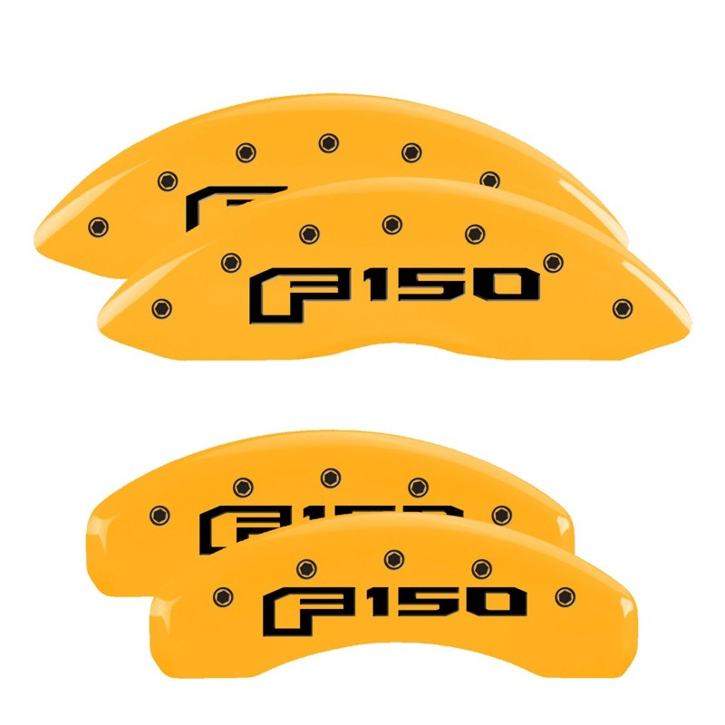 MGP 4 Caliper Covers Engraved F & R Oval Logo/Ford Yellow Finish Black Char 2018 Ford Expedition - 10239SF16YL Photo - Primary