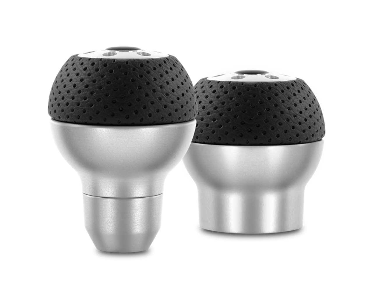 Momo Race Shift Knob - Aluminum, Black Airleather Insert - ALUAIR