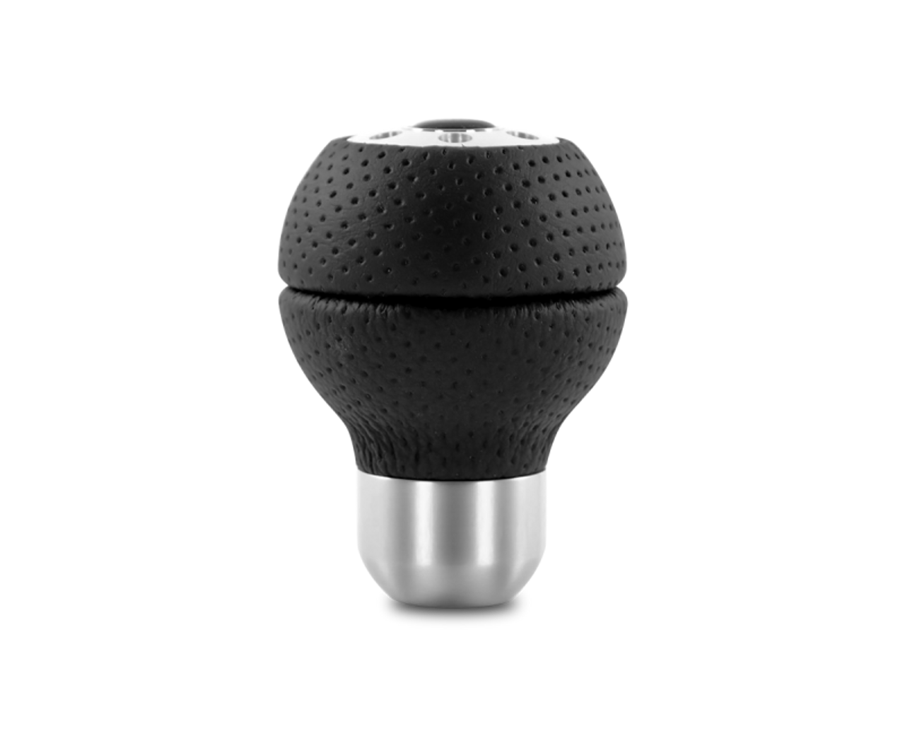 Momo Race Shift Knob - Black Airleather, Aluminum Insert - RACAIR