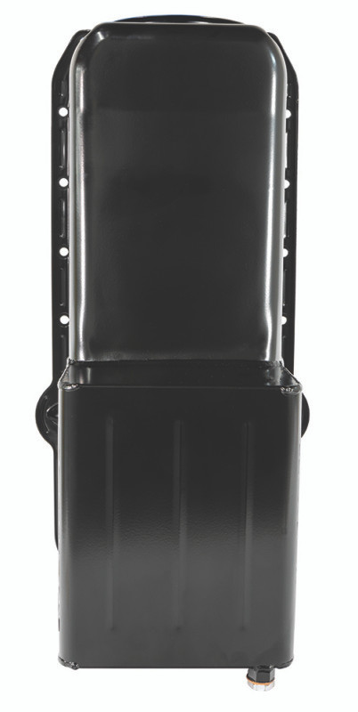 Moroso 80-85 Chevrolet SBC (w/Passenger Side Dipstick) Wet Sump 7qt 9.5in Steel Oil Pan - Black - 20165