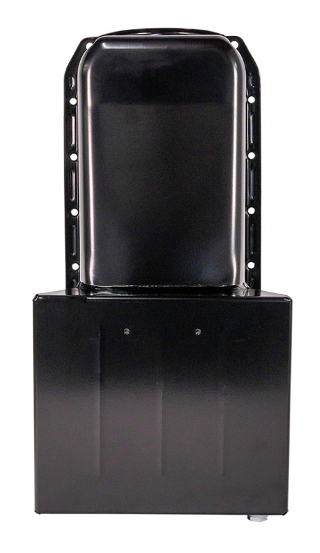 Moroso 80-85 Chevrolet SBC (w/Passenger Side Dipstick) Wet Sump 7qt 8.25in Steel Oil Pan - Black - 20201