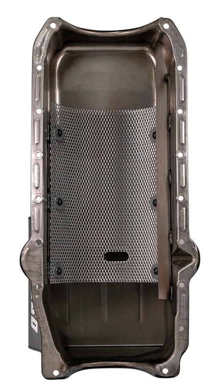 Moroso 86-Up Chevrolet SBC (w/1 Piece Rear Main Seal) Wet Sump 7qt 8.25in Steel Oil Pan - Black - 20206