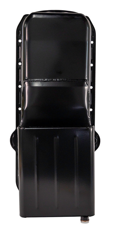 Moroso Pre-80 Chevrolet Small Block (w/Driver Side Dipstick) Wet Sump 6qt 9in Steel Oil Pan - Black - 20211