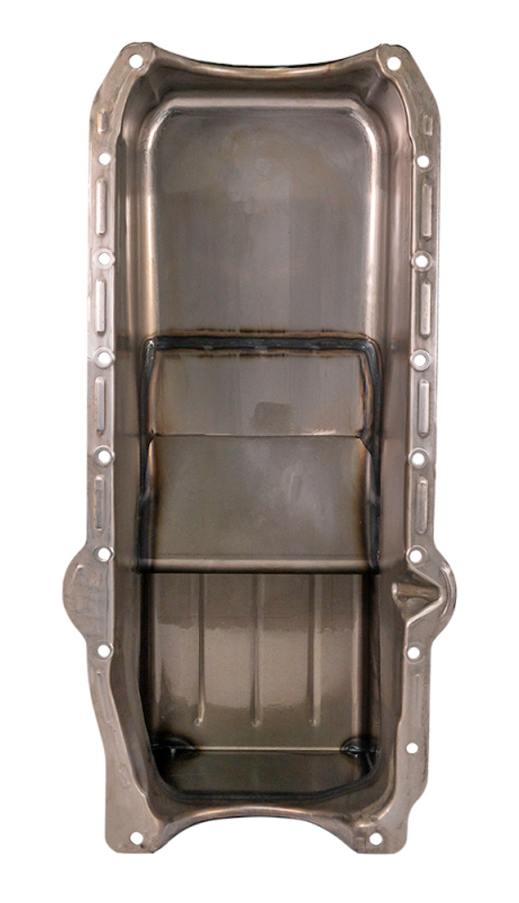 Moroso 86-Up Chevrolet Small Block (w/1 Piece Rear Main Seal) Wet Sump 6qt 9in Steel Oil Pan - Black - 20212