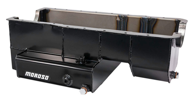 Moroso Ford 351W (w/Rear Sump) Kicked Out Circle Track Baffled Wet Sump 9qt 7.5in Steel Oil Pan - 20522
