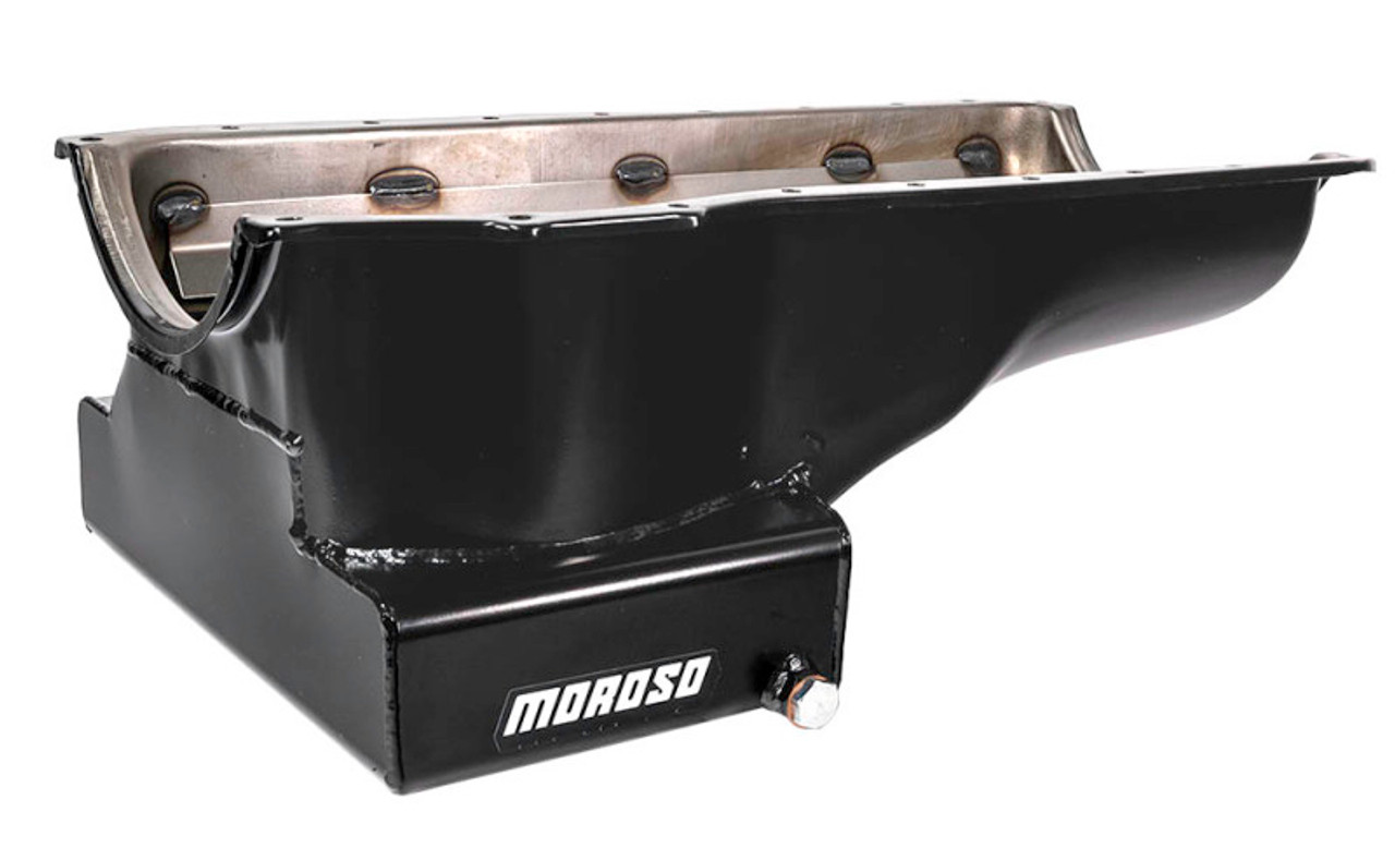 Moroso Ford 351C/351M (w/Front Sump) Kicked Out Wet Sump 7qt 8in Steel Oil Pan - 20558