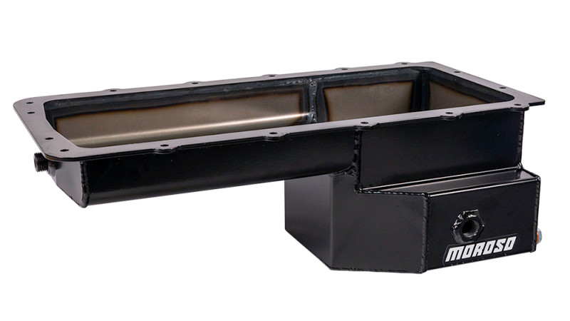 Moroso Ford 5.0 Coyote/Fox Swap (w/Rear Sump) Road Race Baffled Wet Sump 7.5qt 6-5/8in Steel Oil Pan - 20575