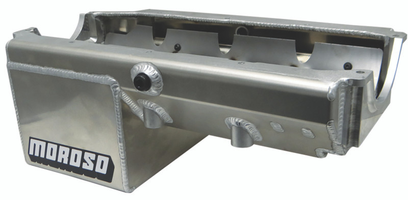 Moroso Pre-85 Chevrolet Small Block/Dart (w/Double Power Kick Outs) Wet Sump 8qt 8.25in Alum Oil Pan - 21234