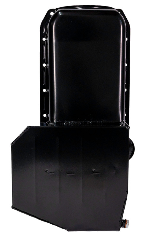 Moroso 80-85 Chevrolet SBC(w/Passenger Side Dipstick) Wet Sump 7qt 7.5in Steel Oil Pan - Black - 21317