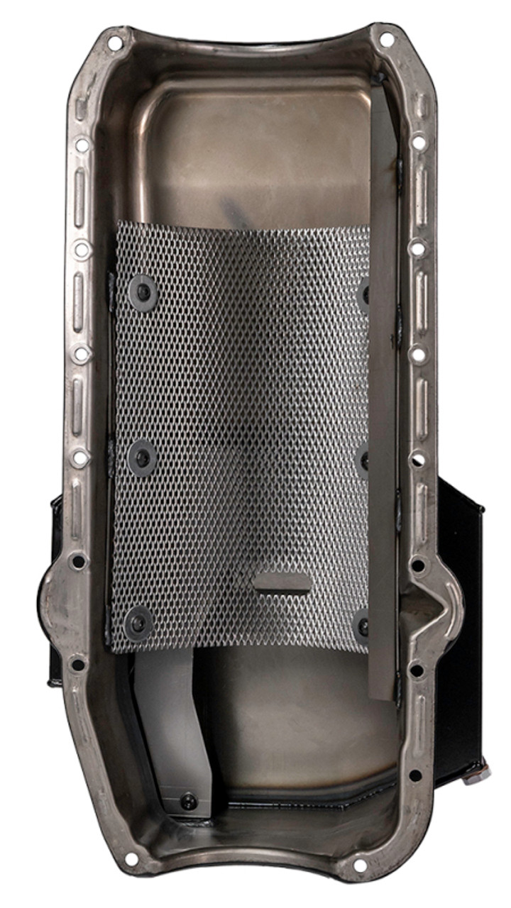 Moroso 80-85 Chevy Small Block/Dart (w/2 Pc Seal) Road Race Wet Sump 7qt 7.5in Steel Oil Pan - Black - 21814