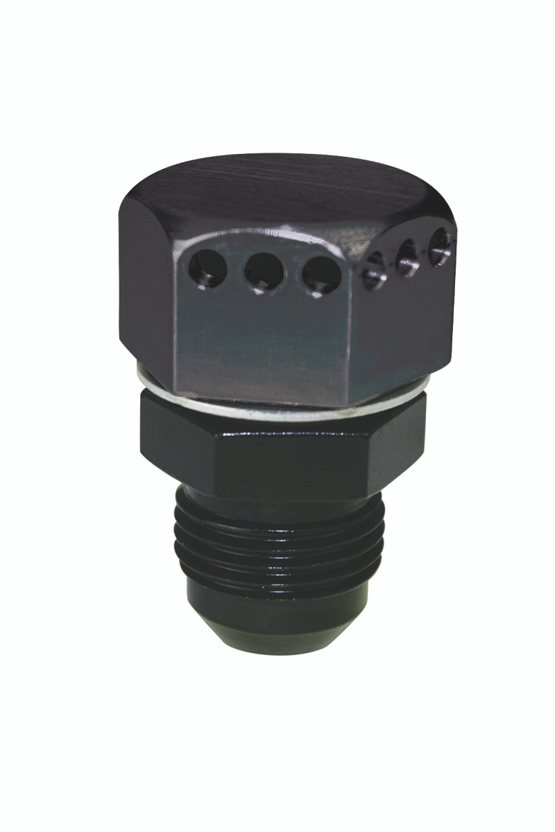 Moroso Positive Seal Vented Fitting -8An Male - Aluminum - Single - 22627