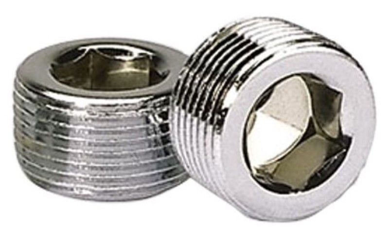Moroso Chrome Plated Pipe Plugs - 3/4in NPT Thread - 2 Pack - 39154