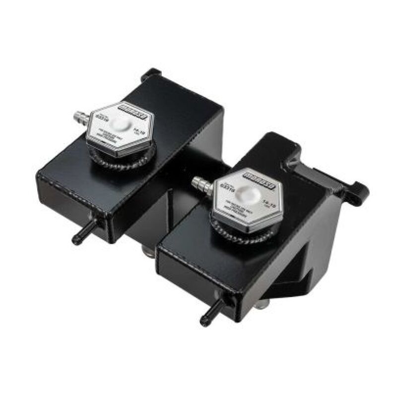 Moroso Polaris RZR Turbo/Turbo S w/Fox Piggyback Shock Dual Coolant & Intercooler Tank - Black - 43005