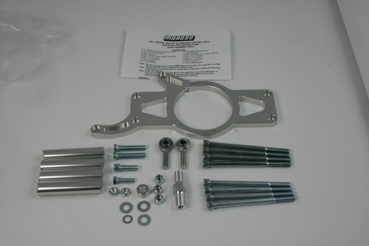 Moroso Chevrolet Big Block Alternator Mount - CSR Water Pump - 93mm Alternator - 63833