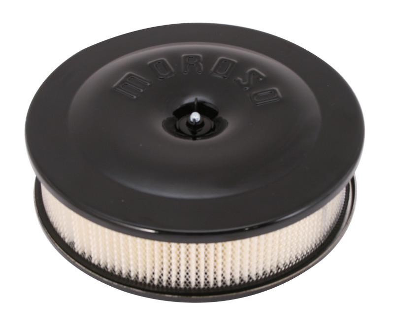 Moroso Race/Street Air Cleaner - 8-1/2in x 2-3/8in Filter - Aluminum - Black Powder Coat - 66303