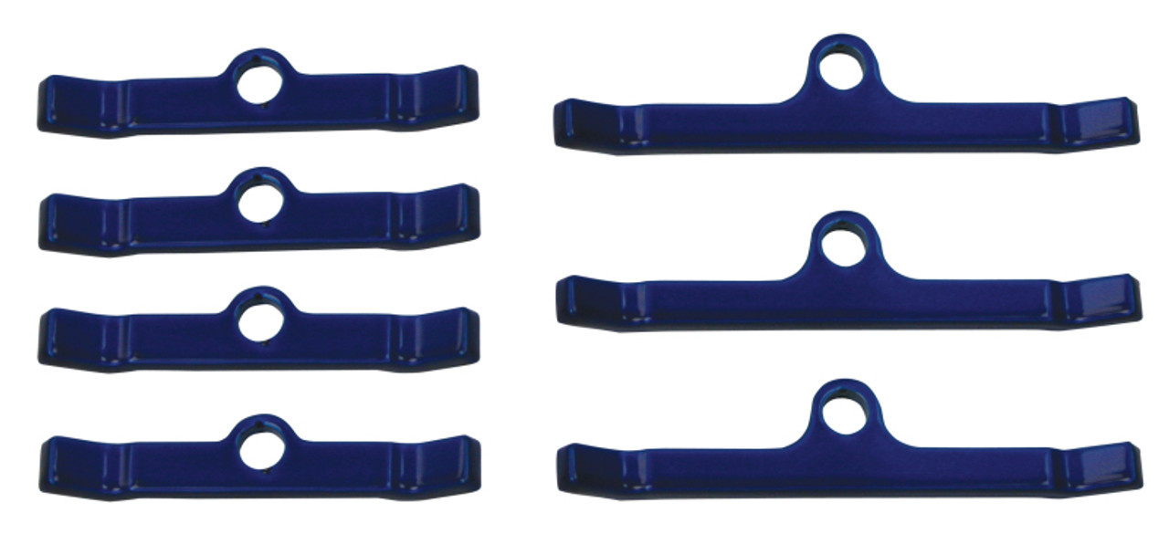 Moroso Chevrolet Big Block Valve Cover Hold Downs - Steel - Blue Powder Coat - Set of 7 - 68526