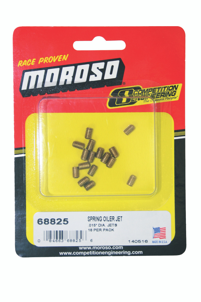 Moroso Spring Oiler Jets - .015in Diameter Orifice - 16 Pack - 68825