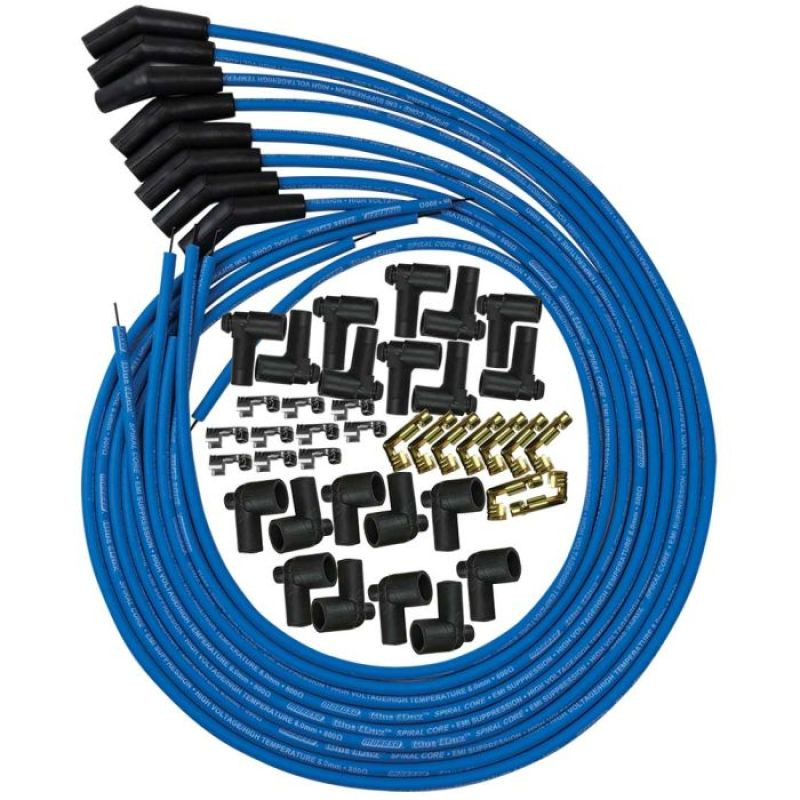 Moroso Universal Ignition Wire Set - Blue Max - Spiral Core - Unsleeved - 135 Degree - Blue - 73220