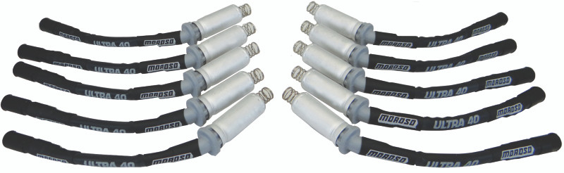 Moroso 08-17 Dodge Viper Ignition Wire Set - Ultra 40 - Sleeved - Black - 73512