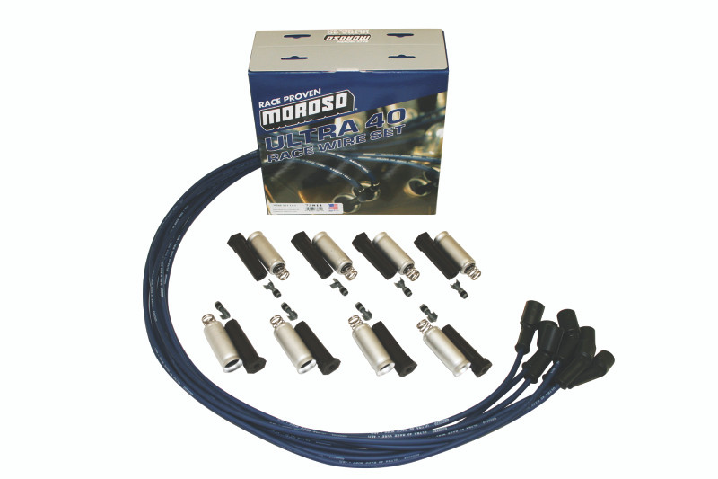 Moroso GM LS Ignition Wire Set - Ultra 40 - Unsleeved - Coil-On - Blue - 73811