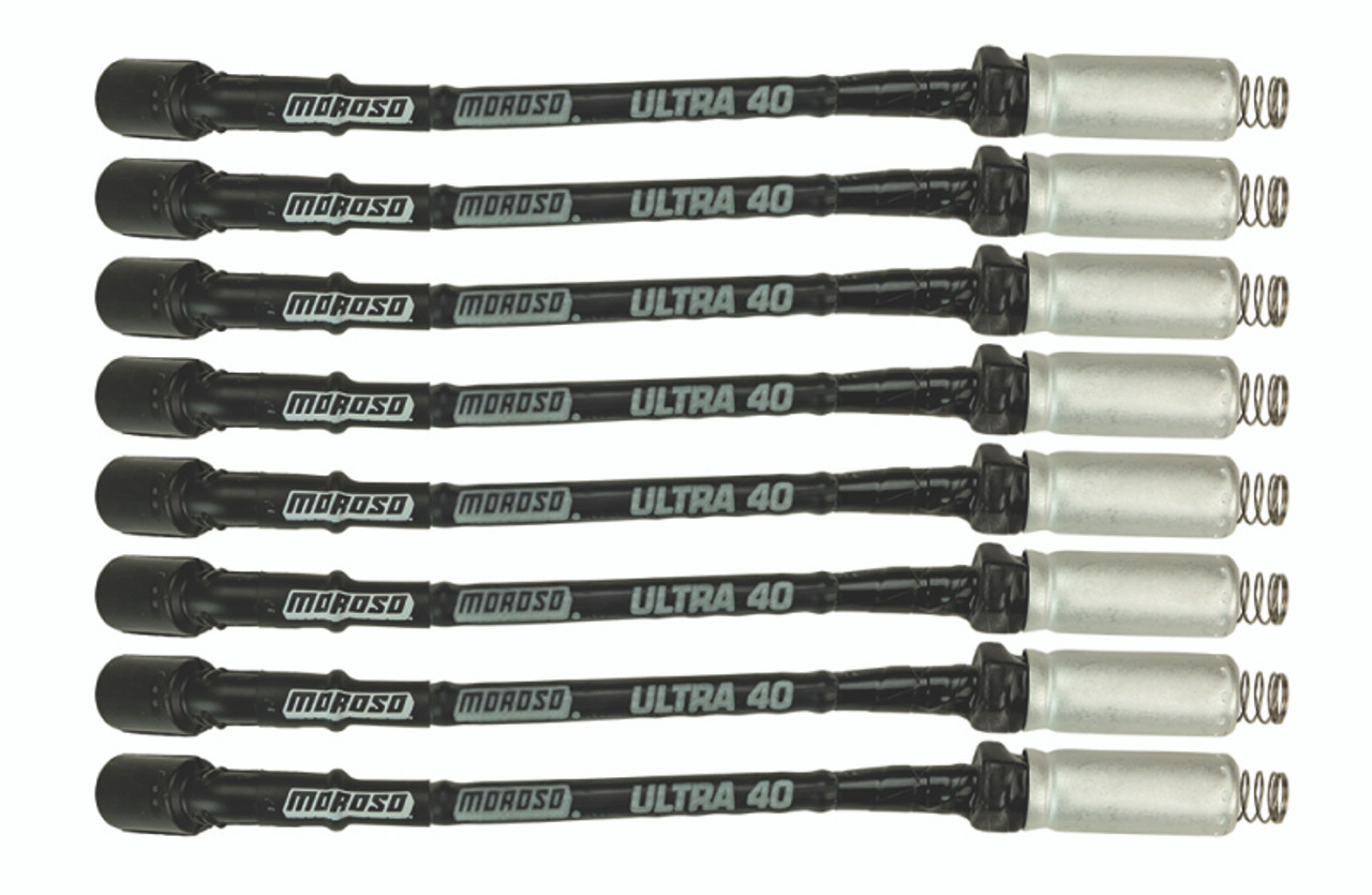 Moroso GM LS Ignition Wire Set - Ultra 40 - Sleeved - Coil-On - 12in Wire - Black - 73826