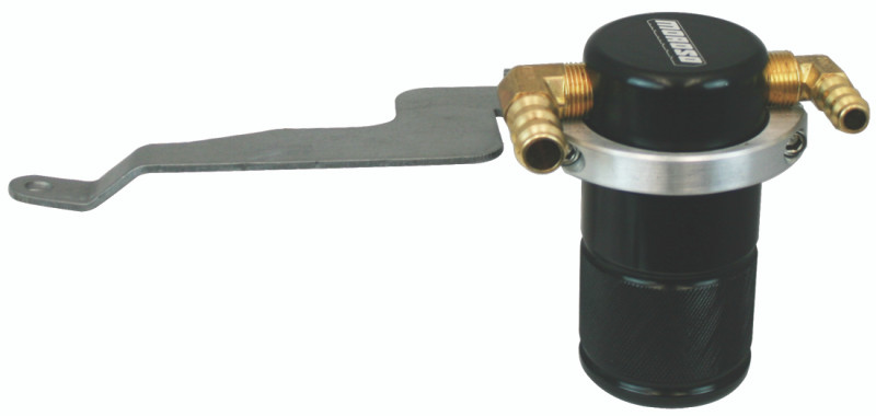 Moroso 15-Up Subaru WRX Air/Oil Separator Catch Can - Small Body - Billet Aluminum - Black Finish - 85673