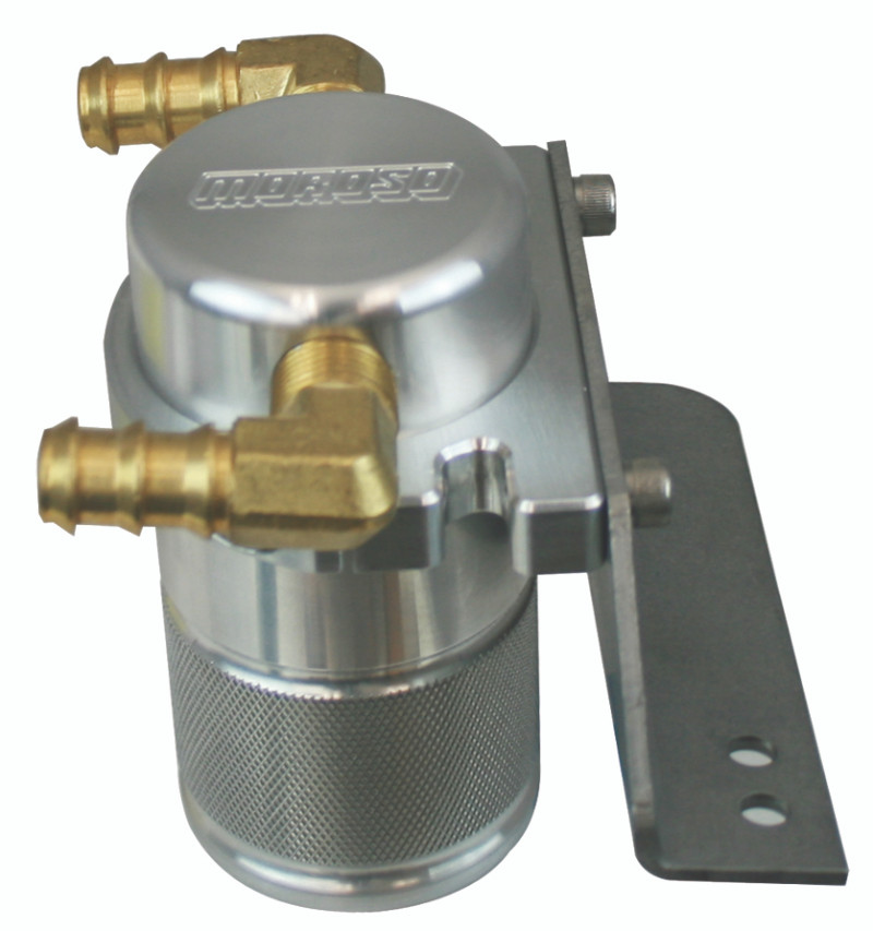 Moroso 11-14 Ford F-150 EcoBoost/5.0L Air/Oil Separator Catch Can - Small Body - Billet Aluminum - 85676