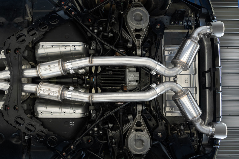 MBRP 23-24 Nissan Z 3.0L Armor Pro T304 Stainless Steel 3in Cat-Back Dual Rear Exit w/ 5in OD CF Tip - S44083CF