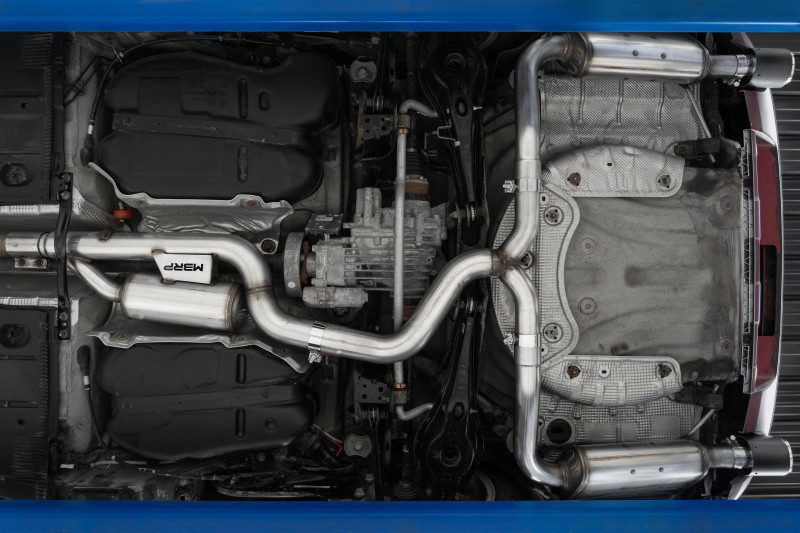 MBRP 17-19 VW Golf Sportwagen/Alltrack 1.8T T304SS 3in Cat-Back 2.5in Dual Split Rear w/ CF Tips - S46183CF