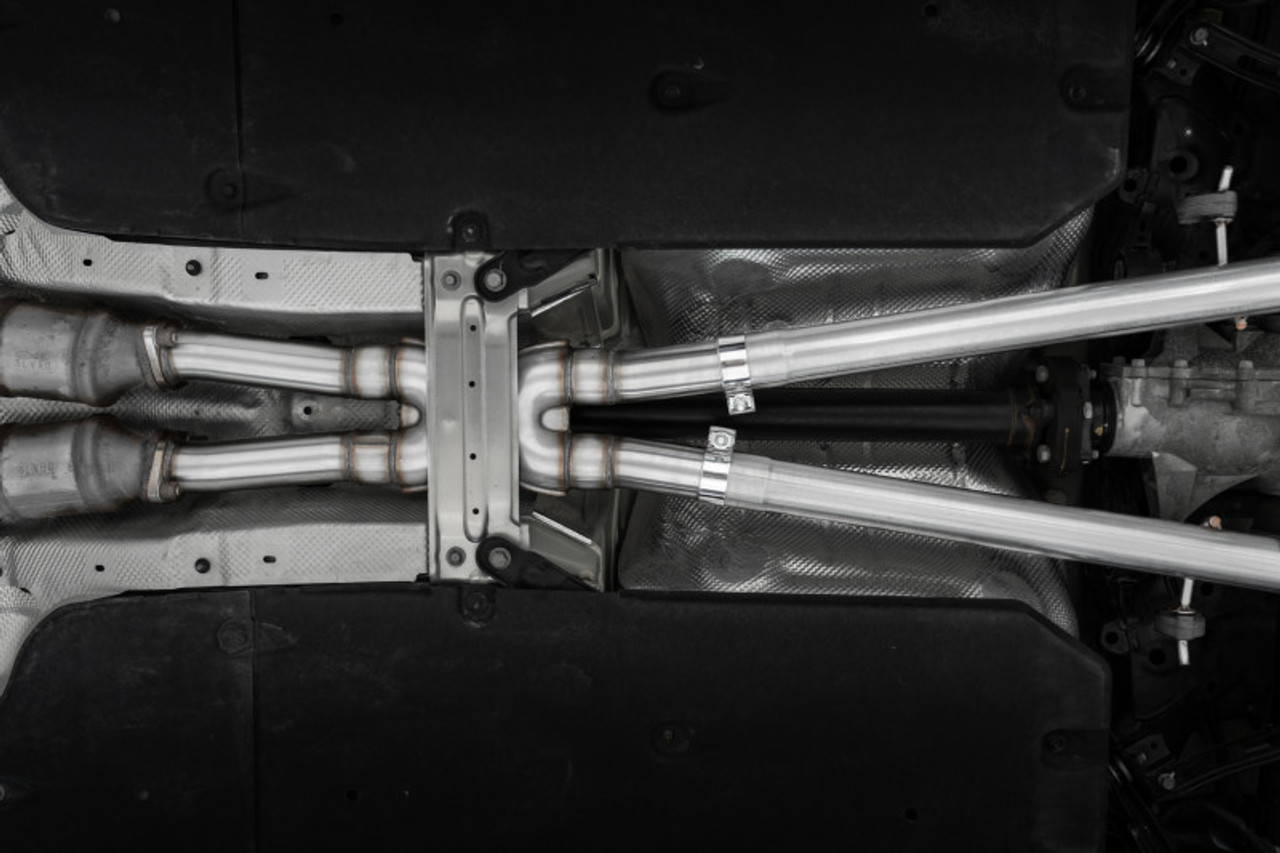 MBRP 2022 Kia Stinger 3.3L T304 SS Cat-Back Exhaust- Dual Split Rear Quad Outlet Uses Factory Bezels - S4708304