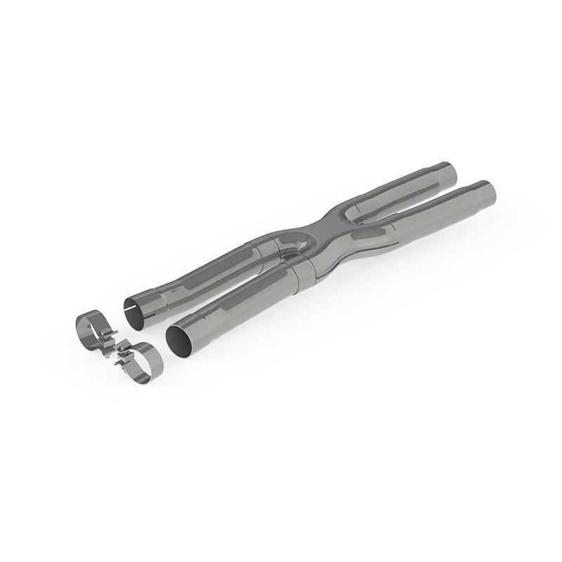 MBRP 2.5" Resonator Delete X-Pipe - T409 Stainless - 15-24 Mustang GT S550 / S650