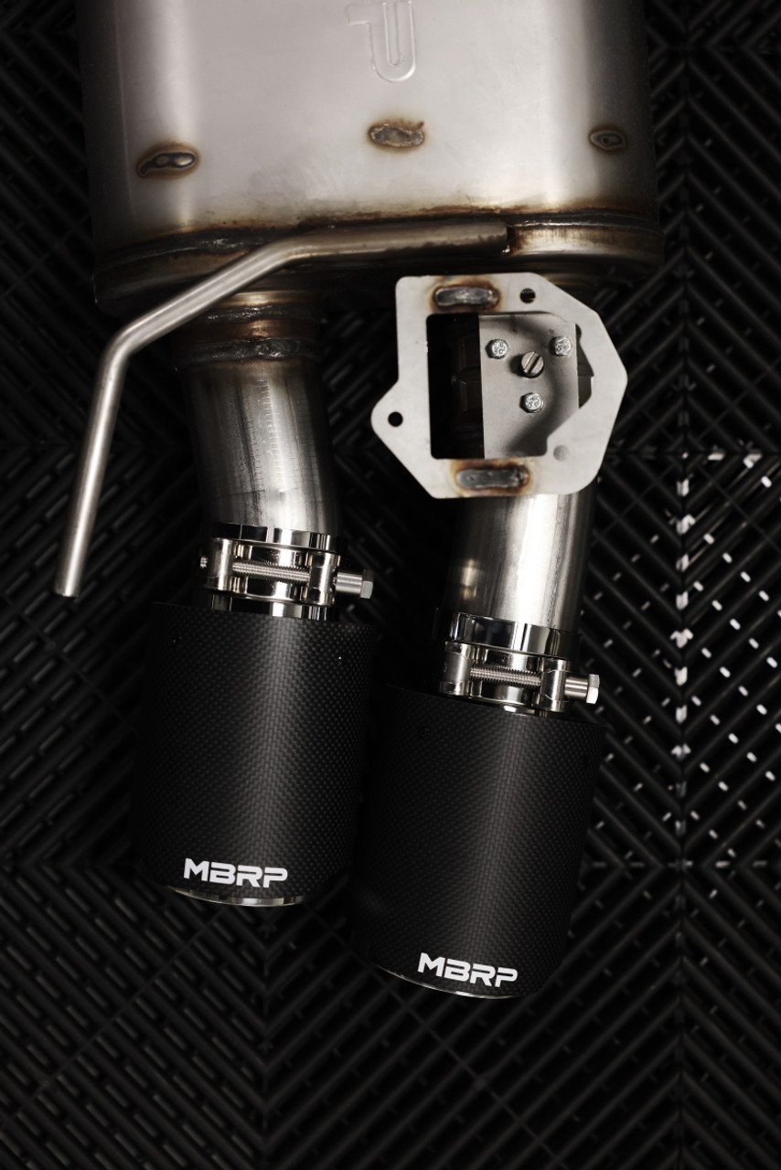 MBRP 18-22 Ford Mustang 2.3L Ecoboost 3in Cat-Back Exhaust w/ Quad Carbon Fiber SS Tips - T304 - S72233CF