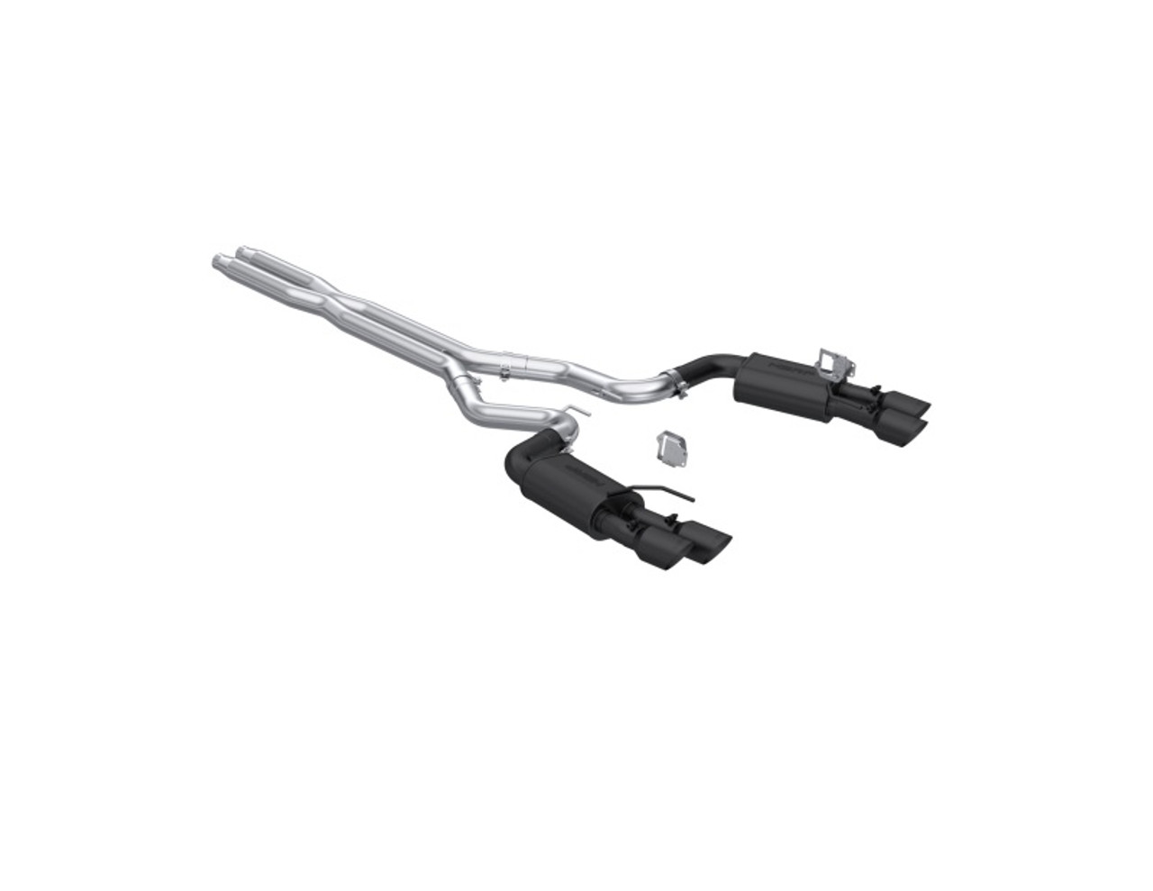MBRP Street Profile 3" Catback Exhaust Kit w. Quad Black Tips - Aluminized Steel - 24+ S650 Mustang GT