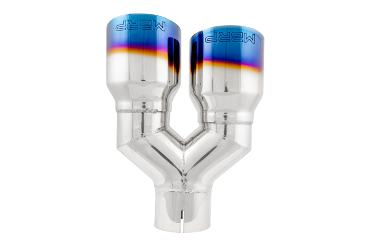 MBRP Burnt End Tip 2.5 ID, Dual 3.5 OD Out, 9.5 length, Single wall 304 Stainless Steel - T5171BE