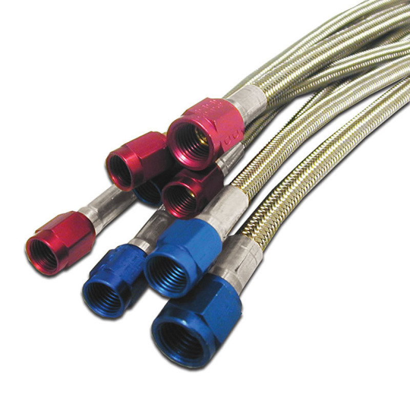 Nitrous Express 4AN 10ft Stainless Steel Braided Hose - Red - 11121