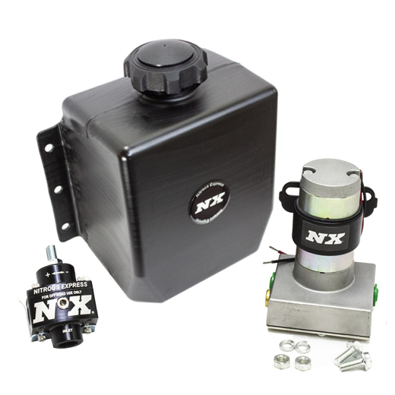 Nitrous Express Stand Alone Fuel Enrichment System w/External Fuel Pump/Fuel Regulator/3qt Tank - 15003-3QT