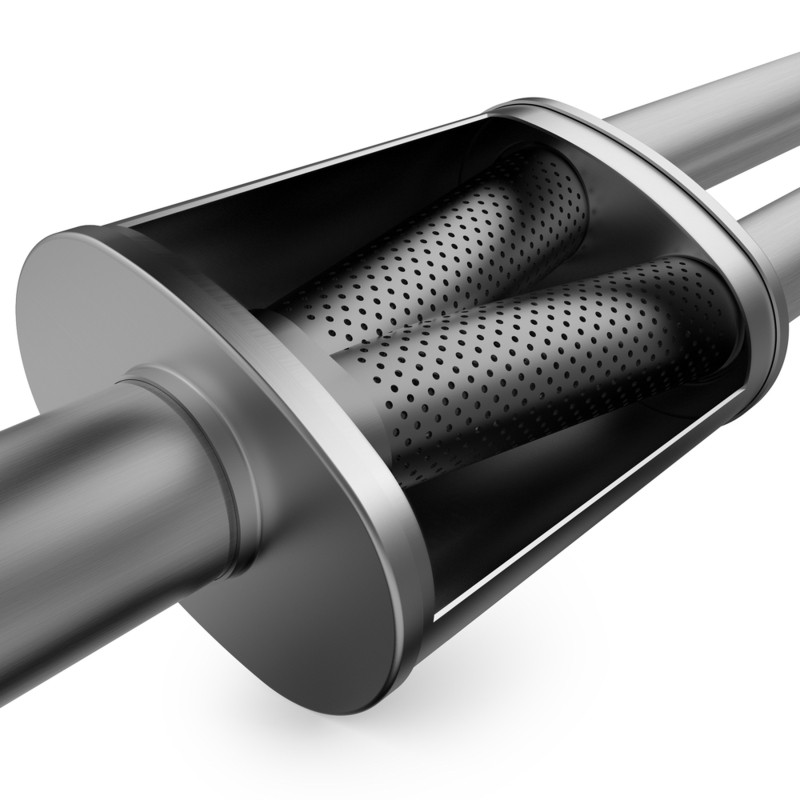 MagnaFlow Muffler Mag SS 22X5X11 2.5/3.50 D/C - 12587