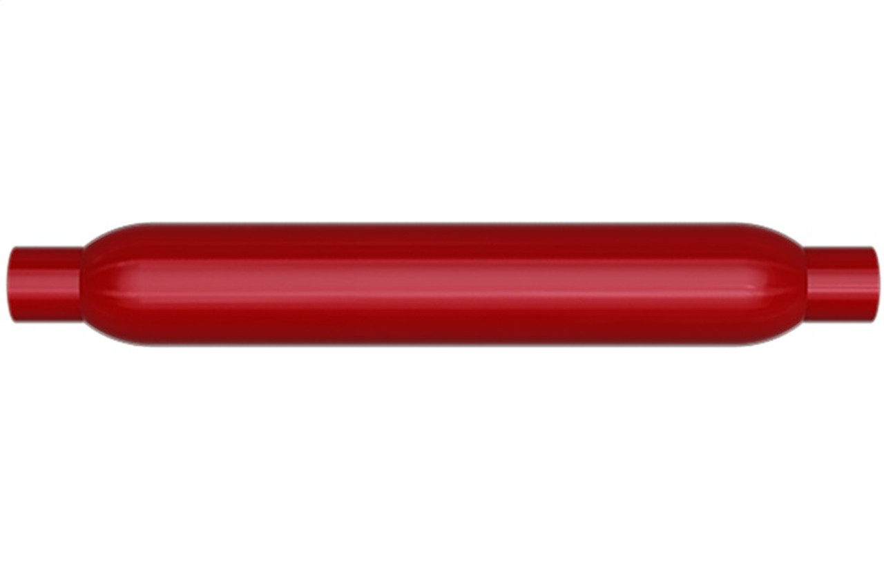 MagnaFlow Muffler Red Pack Series Glasspack 3.5in Rd 12in Body Length 1.75in/1.75in Inlet/Outlet - 13113