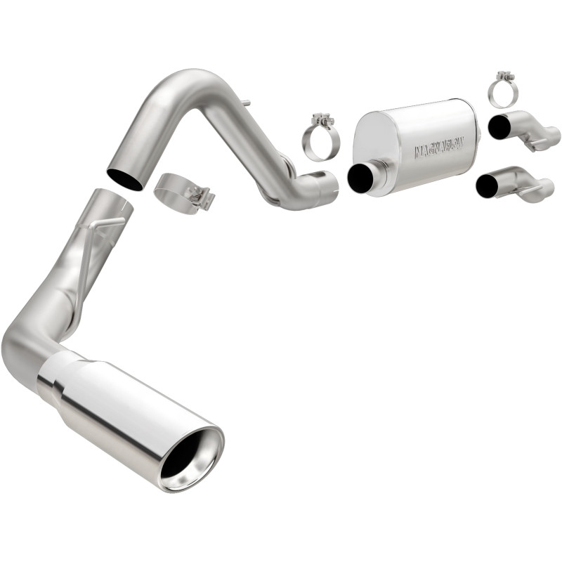 MagnaFlow 11 Ford F-150 3.7L/5.0L/6.2L SS Catback Exhaust Single Rear Side Exit w/ 4in SS Tips - 15000