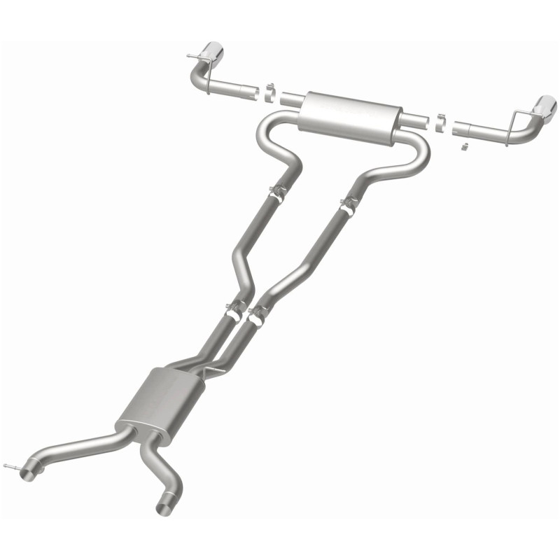 MagnaFlow 07 Audi Q7 V8 4.2L Dual Split Rear Exit Stainless Cat-Back Perf Exhaust - 15085