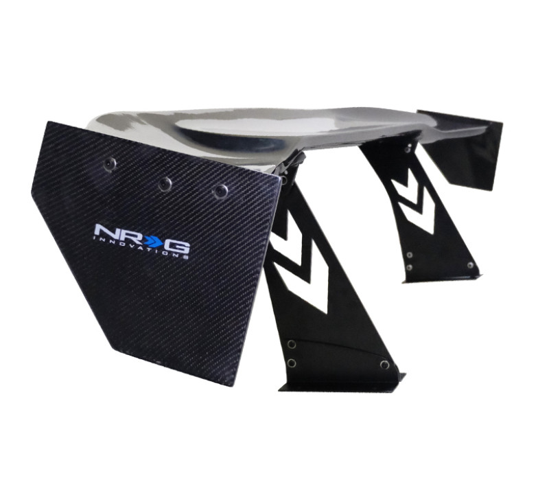NRG Carbon Fiber Spoiler - Universal (69in.) w/NRG Logo / Stand Cut Out / Large Side Plate - CARB-A691NRG
