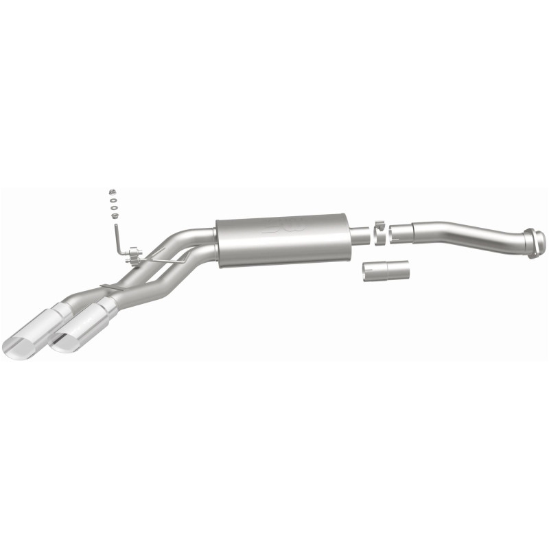 MagnaFlow 11-13 Ford F-150 Pickup Dual Same Side Before P/S Rear Tire Stainless CatBack Perf Exhaust - 15101