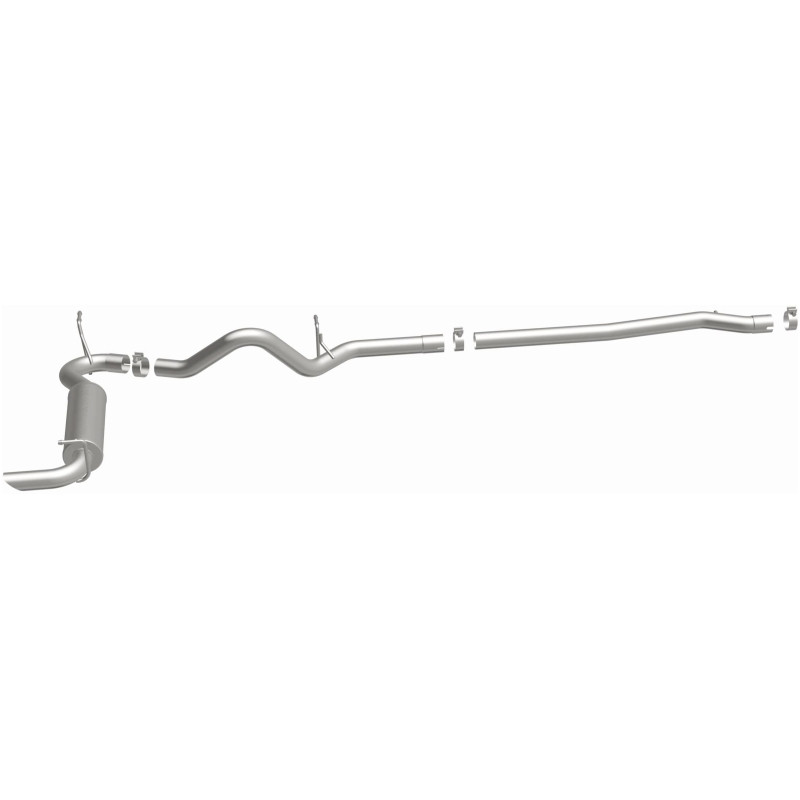 MagnaFlow 12-14 Jeep Wrangler 4dr Single Straight Rear P/S Exit Stainless C/B Performance Exhaust - 15117