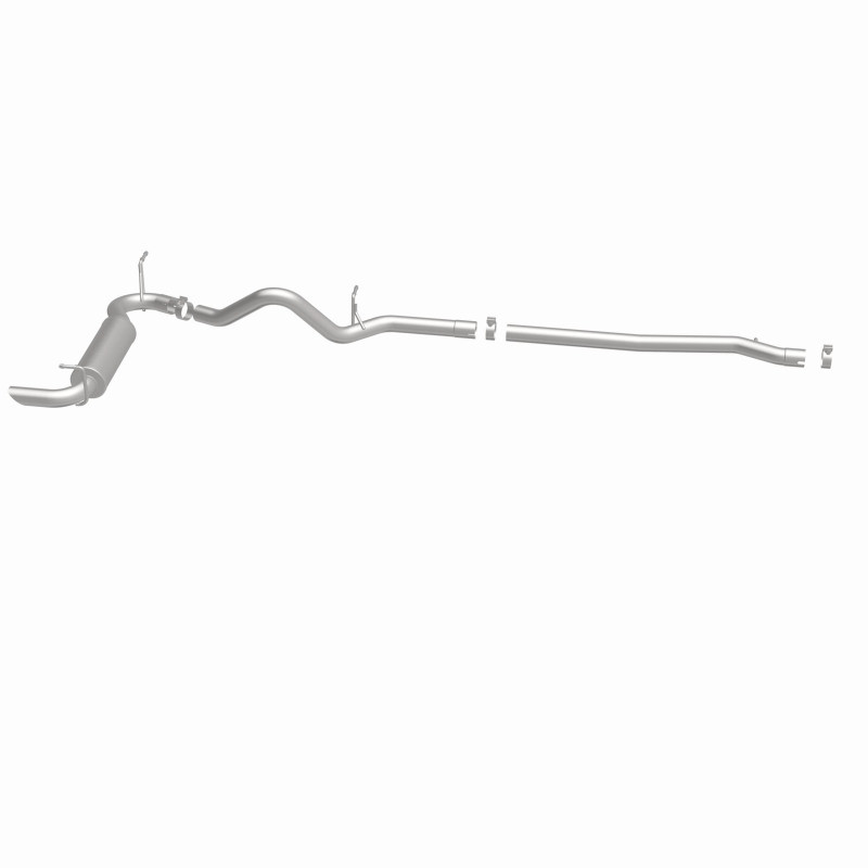 MagnaFlow 12-14 Jeep Wrangler 4dr Single Straight Rear P/S Exit Stainless C/B Performance Exhaust - 15117