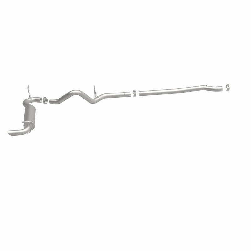 MagnaFlow 12-14 Jeep Wrangler 4dr Single Straight Rear P/S Exit Stainless C/B Performance Exhaust - 15117