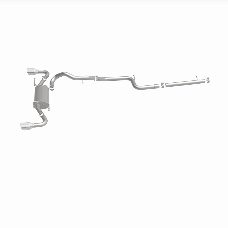 MagnaFlow 10-12 Mazda 3 L4 2.5L Hatchback Split Rear Exit Stainless Cat Back Performance Exhaust - 15146