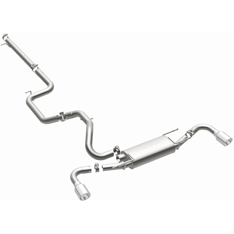 MagnaFlow 10-12 Mazda 3 L4 2.5L Hatchback Split Rear Exit Stainless Cat Back Performance Exhaust - 15146