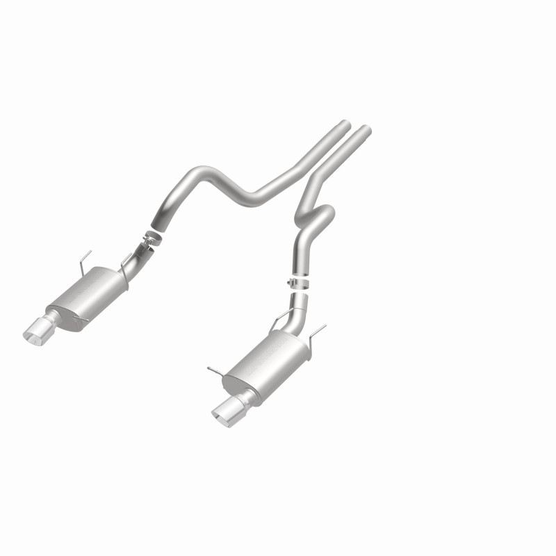 MagnaFlow 13 Ford Mustang Dual Split Rear Exit Stainless Cat Back Performance Exhaust (Street) - 15149