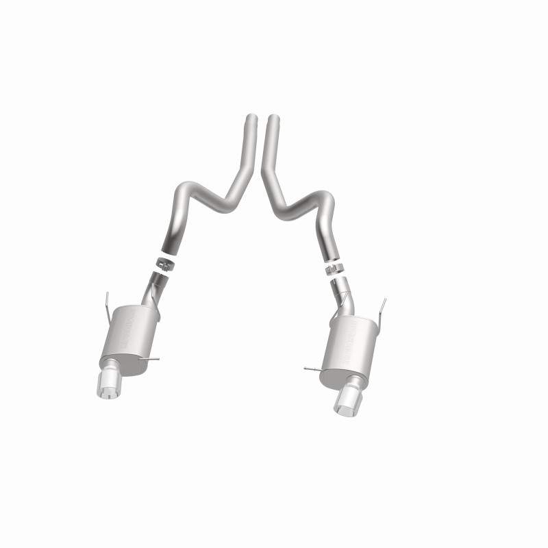 MagnaFlow 13 Ford Mustang Dual Split Rear Exit Stainless Cat Back Performance Exhaust (Street) - 15149