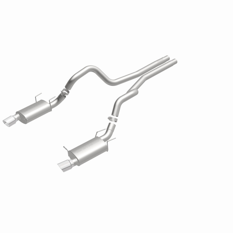MagnaFlow 13 Ford Mustang Dual Split Rear Exit Stainless Cat Back Performance Exhaust (Street) - 15149